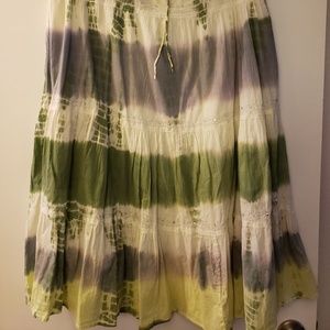 Vintage Tie Dye Maxi Skirt